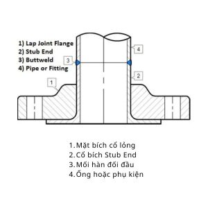 Chi tiết mặt bích cổ lỏng