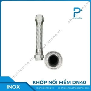 Khớp nối mềm inox DN40 lắp ren/ nối bích