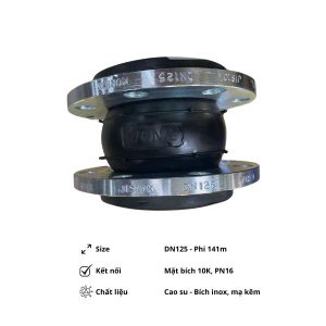 Khớp nối mềm cao su mặt bích DN125