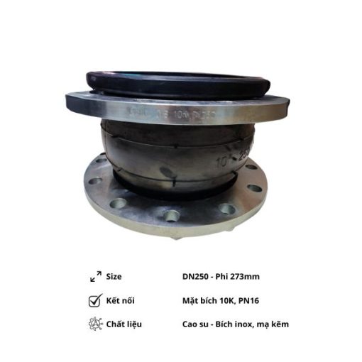 Khớp nối mềm cao su mặt bích DN250