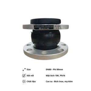 Khớp nối mềm cao su mặt bích DN80