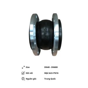 Khớp nối mềm cao su mặt bích Trung Quốc PN16