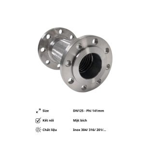 Khớp nối mềm inox DN125