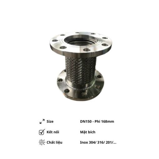 Khớp nối mềm inox DN150