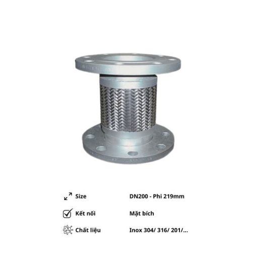 Khớp nối mềm inox DN200