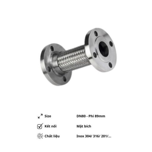 Khớp nối mềm inox DN80