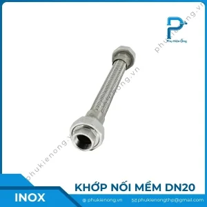 Khớp nối mềm inox DN20 hai đầu rắc co