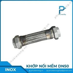 Khớp nối mềm inox DN50 lắp ren/ nối bích