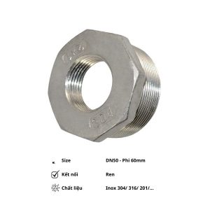 Lơ thu ren inox DN50