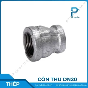 Côn thu ren mạ kẽm DN20