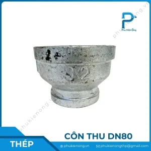 Côn thu ren mạ kẽm DN80