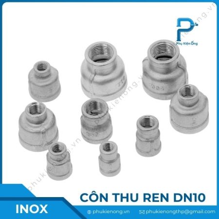 Côn thu ren inox DN10 | Bầu giảm ren nối ống inox phi 17