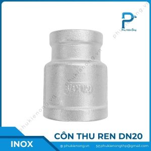 Côn thu ren inox DN20