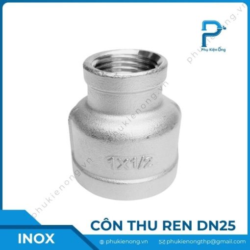 Côn thu ren inox DN25