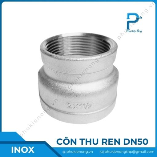 Côn thu ren inox DN50