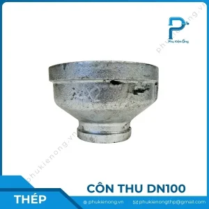 Côn thu ren mạ kẽm DN100
