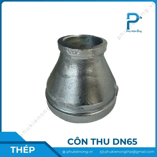 Côn thu ren mạ kẽm DN65