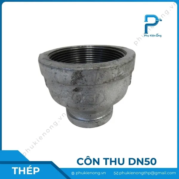 Côn thu ren mạ kẽm DN50