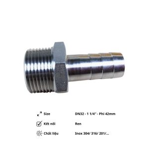 Đuôi chuột inox DN32 Phi 42mm