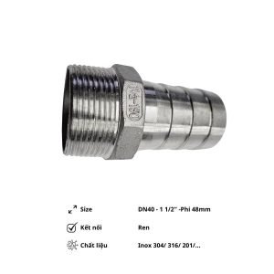 Đuôi chuột inox DN40 Phi 48mm