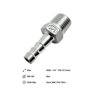 Đuôi chuột inox DN8 - Phi 13mm