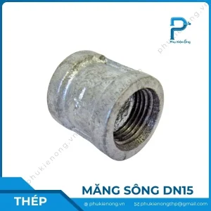 Măng sông ren mạ kẽm DN15