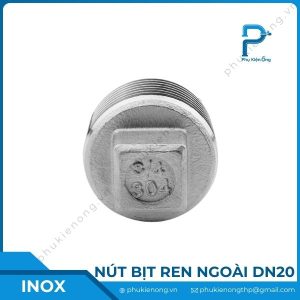 Nút bịt ren ngoài inox DN20