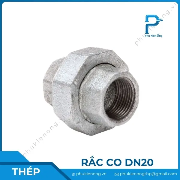 Rắc co ren mạ kẽm DN20
