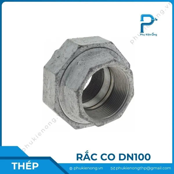Rắc co ren mạ kẽm DN100