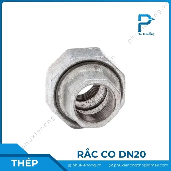 Rắc co ren mạ kẽm DN20