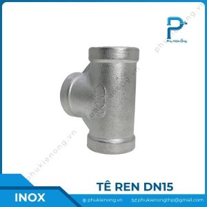 Tê ren inox DN15