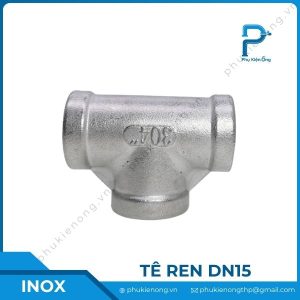 Tê ren inox DN15