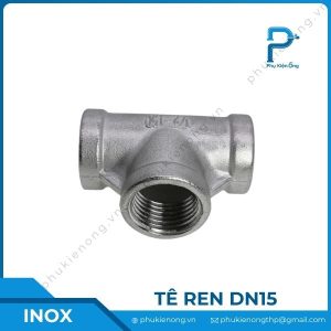 Tê ren inox DN15