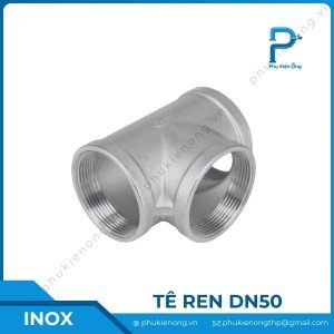 Tê ren inox DN50