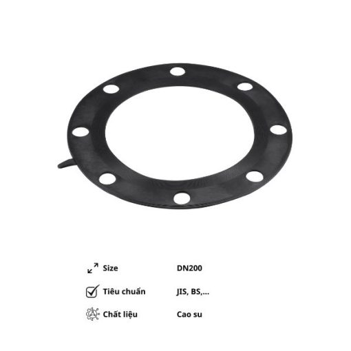 Gioăng cao su mặt bích DN200