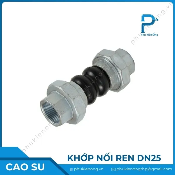 Khớp nối mềm cao su nối ren DN25