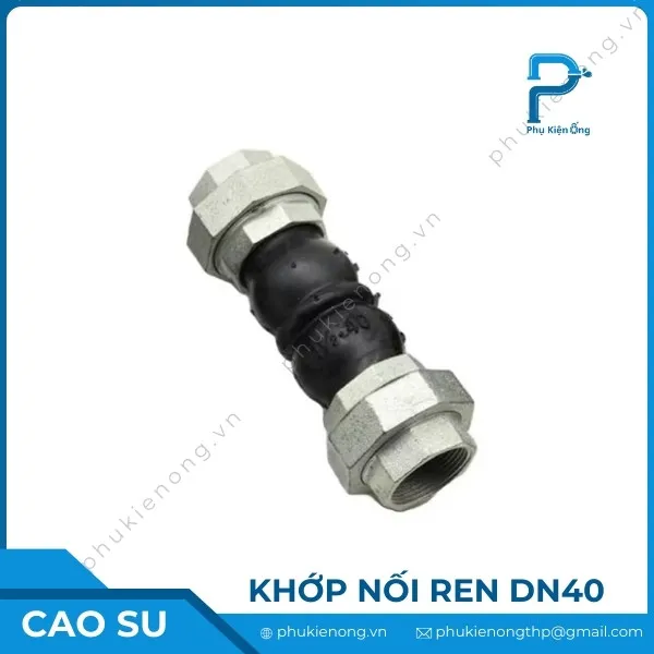Khớp nối mềm cao su nối ren DN40