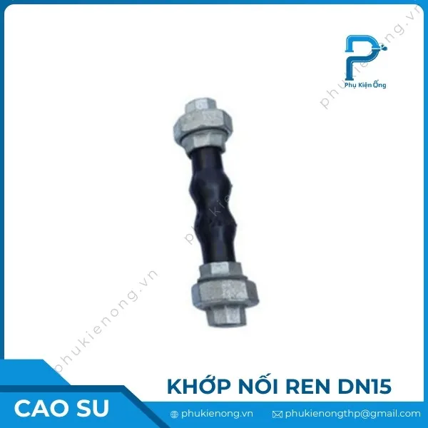Khớp nối mềm cao su nối ren DN15