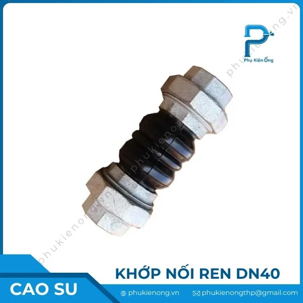 Khớp nối mềm cao su nối ren DN40