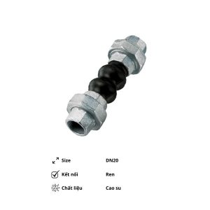 Khớp nối mềm cao su nối ren DN20