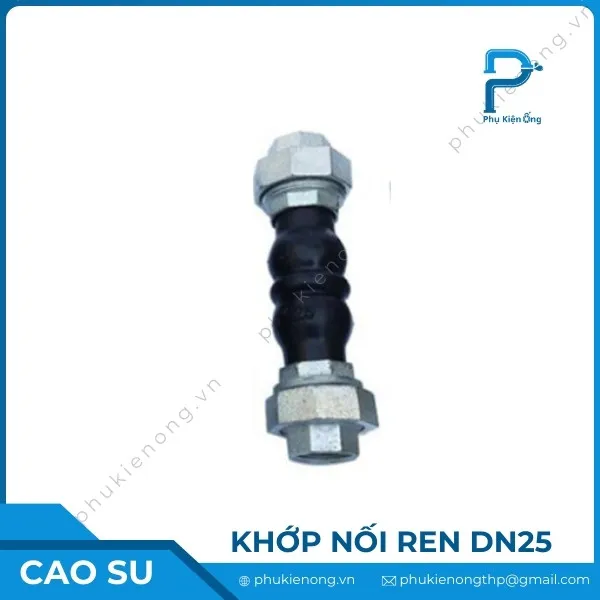 Khớp nối mềm cao su nối ren DN25
