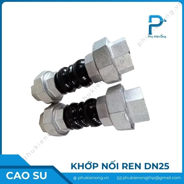 Khớp nối mềm cao su nối ren DN25