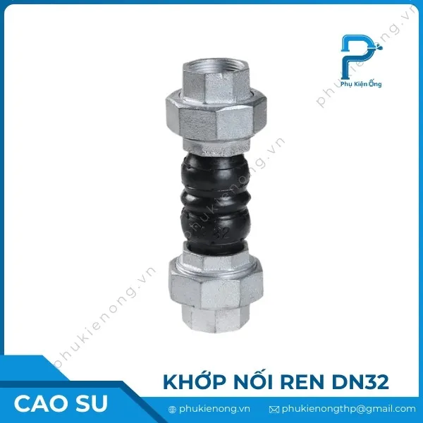 Khớp nối mềm cao su nối ren DN32