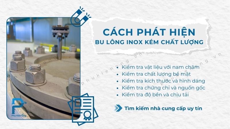 Tham khảo 5 cách phát hiện bu lông inox kém chất lượng