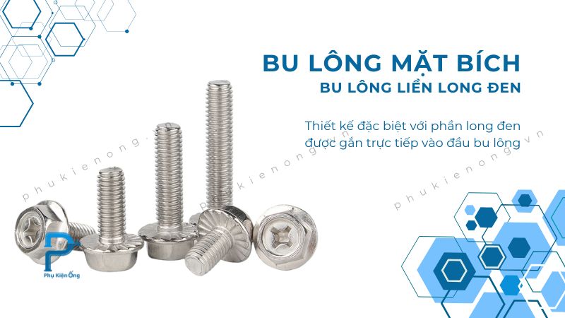 Bu lông mặt bích có thiết kế long đen đặc biệt