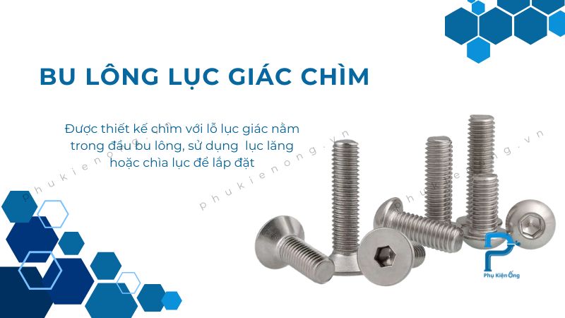 Bu lông lục giác chìm giúp tăng tính thẩm mỹ