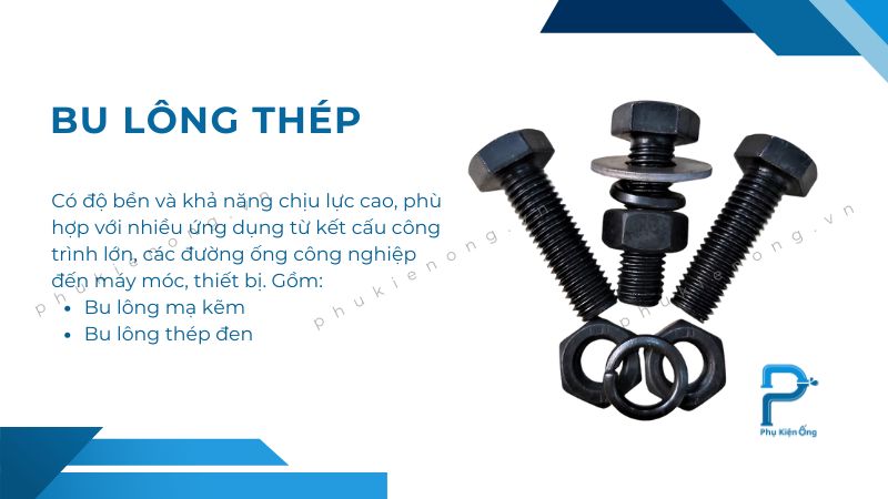 Bu lông thép có khả năng chịu lực tốt