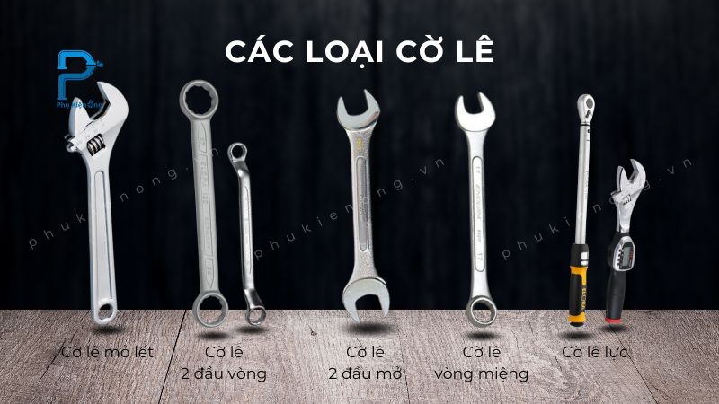 Các loại cờ lê thông dụng dùng siết bu lông