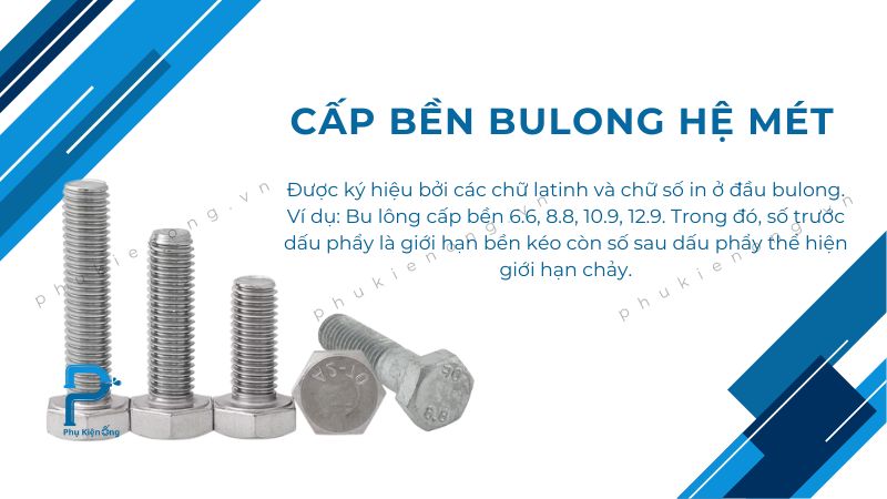 Cấp độ bền bulong hệ mét