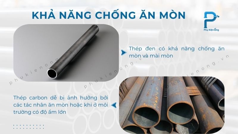 Khả năng chống ăn mòn của thép đen tốt hơn thép carbon